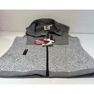 Canada Weather Gear Women's Lightweight Gray Fleece Vest Size Large NWT